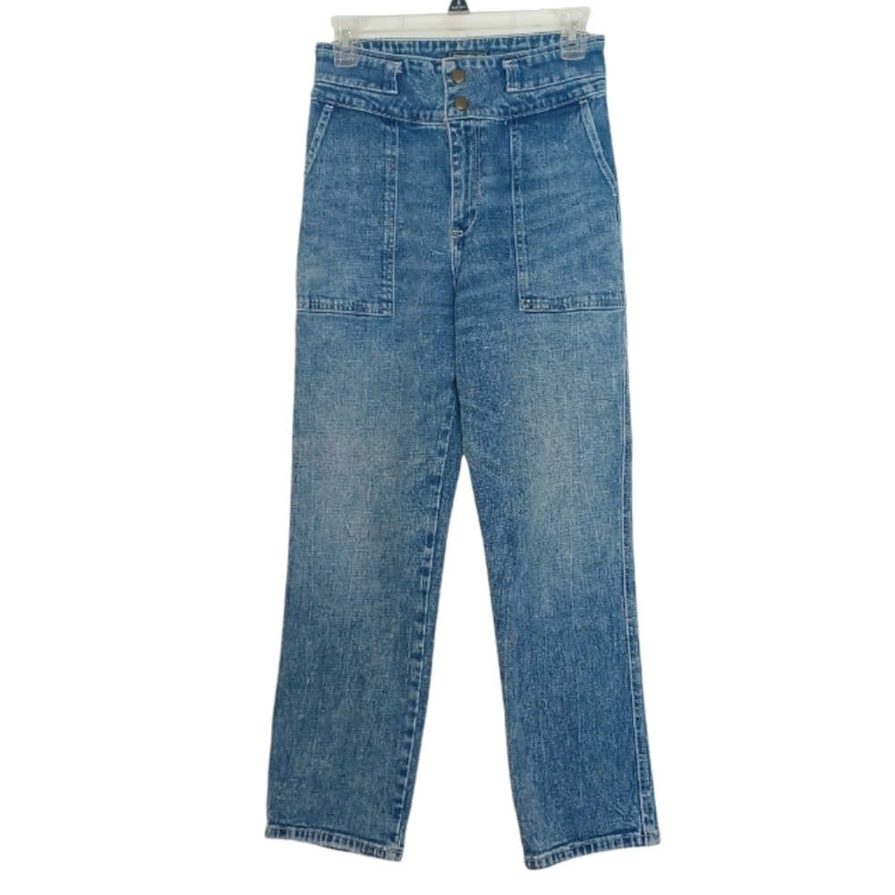Abercrombie & Fitch Ultra High Rise Straight Leg Ankle Jeans Women's Sz 6
